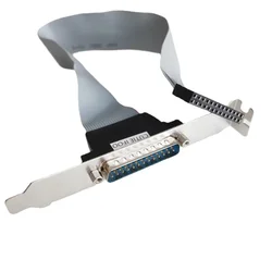 Computer Internal FC 2.54mm 25Pin Female to 25P Male Mainboard Motherboard Parallel LPT DB25 Printer Print Port Bracket Cable