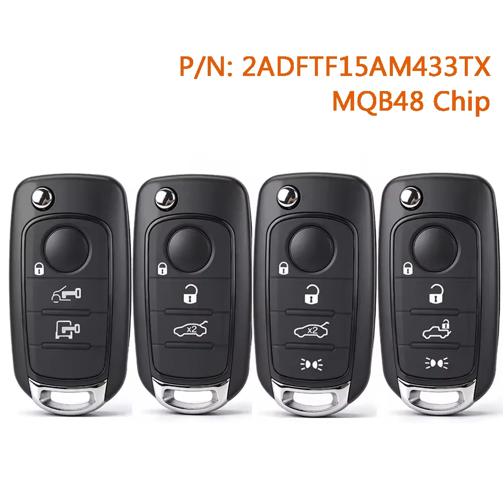 2ADFTF15AM433TX Smart Key Fernbedienung MQB48 Chip für Fiat 500X Tipo Egea Toro Cronos 2016 2017 2018 2019 433.92MHz FI5FM433TX