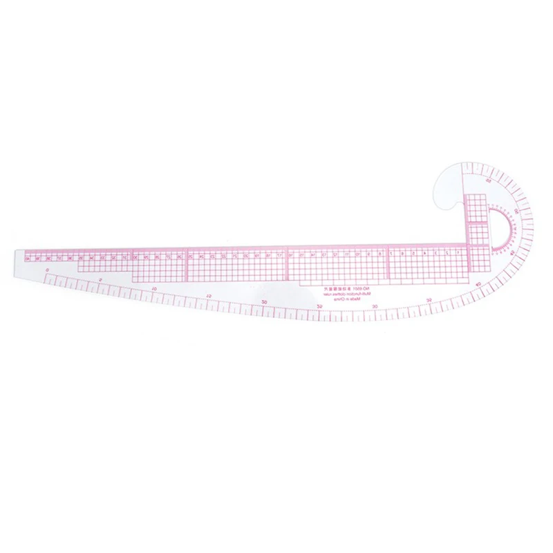 Righello per cucire curva francese multifunzione 6501 in plastica misura righello su misura che fa abbigliamento strumenti per righello piegato a 360 gradi