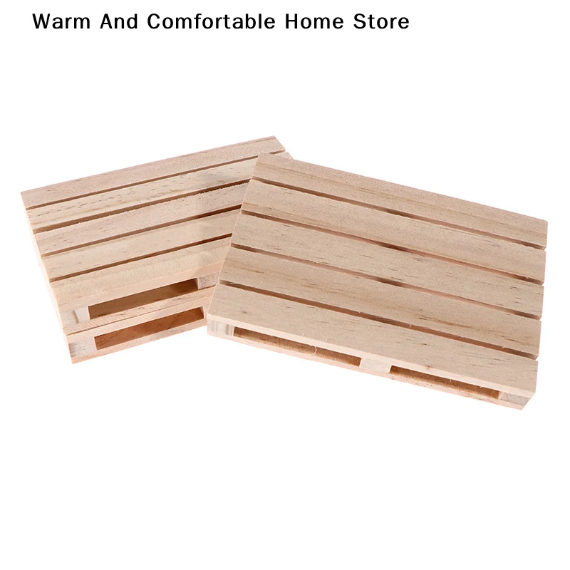 【SE】1pc Mini Unfinished Wooden Pallet Beverage Coasters for Hot and Cold Drinks Wood Pallet Coasters Flower Pot Cushion