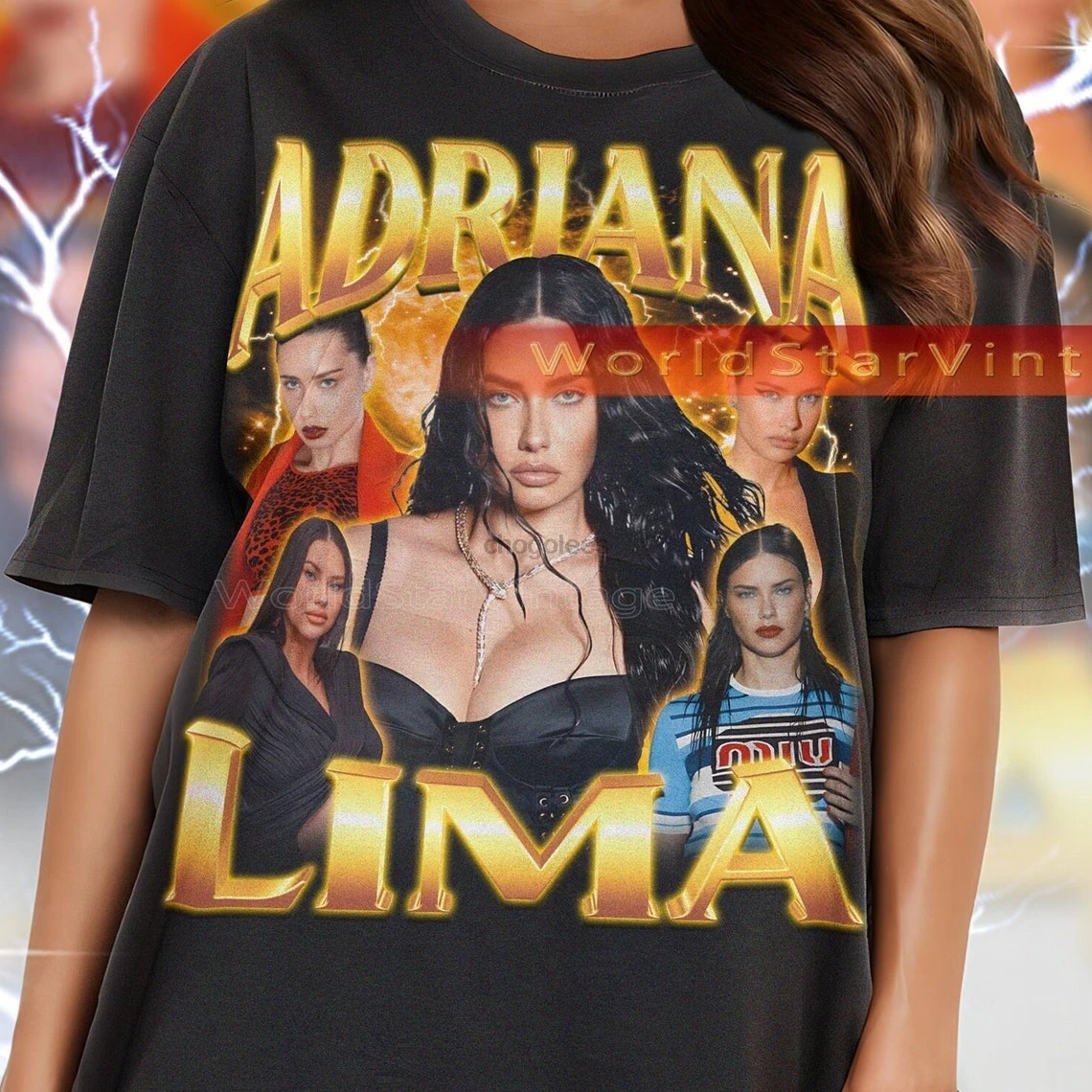 ADRIANA LIMA Vintage Shirt Adriana Lima Homage Tshirt Adriana Lima Fan Tees Adriana Lima Retro 90s Sweater Adriana Lima Merch Gi