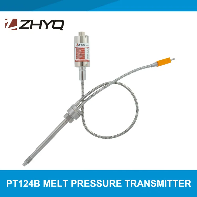 ZHYQ PT124B-123T Melt Pressure and Temperature Transmitter  6pin 4~20mA 0~10V outputs Melt Pressure Transmitter