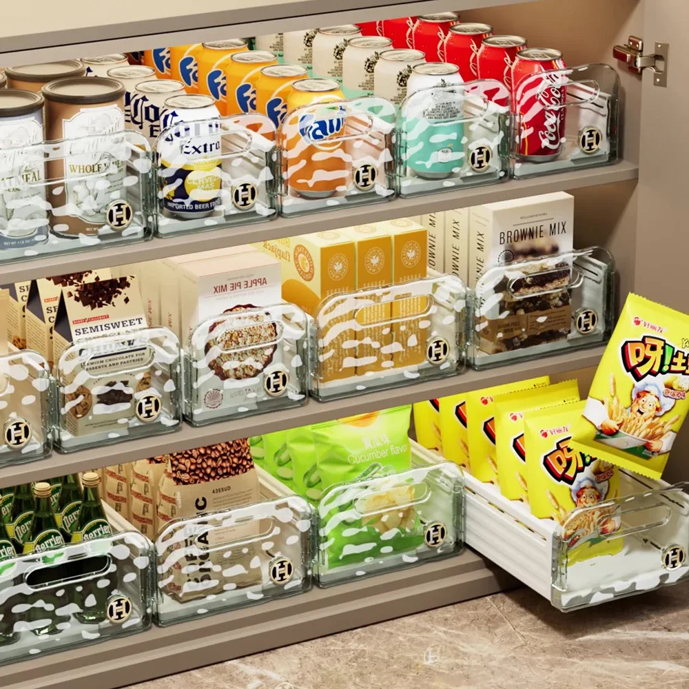 

Кухонный органайзер для хранения, простой шкаф, выдвижной ящик для хранения, гофрированный ящик для воды, настольный ящик для хранения закусок, продуктов