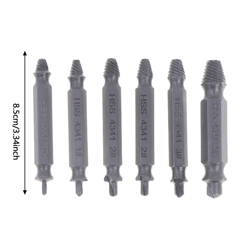 Estrattore per viti danneggiate Set spogliato per bulloni rotti Strumento a doppia testa Rimozione facile Smontare il dispositivo di rimozione dei denti antiscivolo