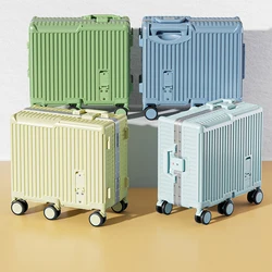 20 inch Mini Travel Suitcase Aluminum Frame Box Luggage Organizer Chirldren Ride Case Small Password Box Boarding Case
