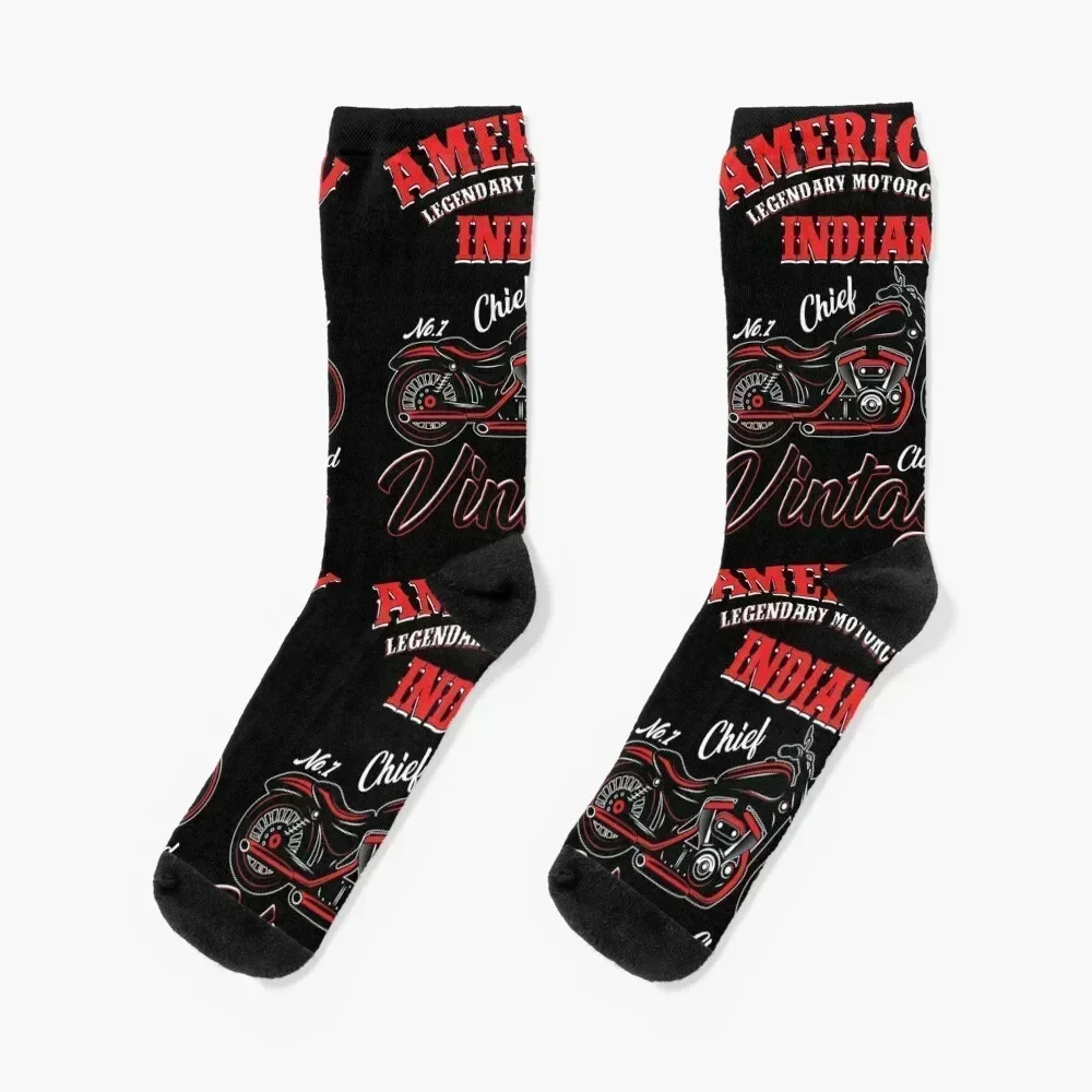 American Legendary Motorcycles Indian Chief No 1 1947 Classic and Vintage Socks sport new in's Socks For Girls Men's