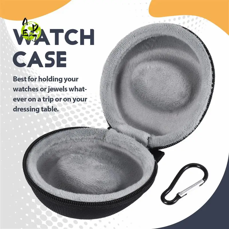 

AED7-Smartwatch Carrying Case Travel Storage Box EVA Watch Protector Portable Jewelry Hard Case For Wristwatches
