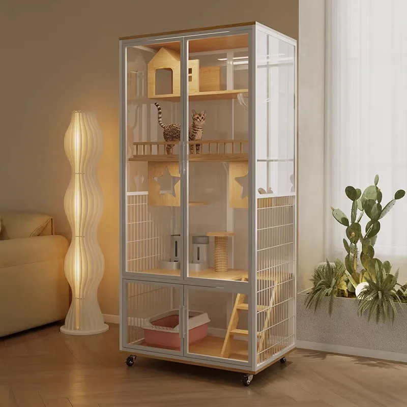 Large cat cage household cat nest panoramic cat villa glass large luxury space indoor wholesale