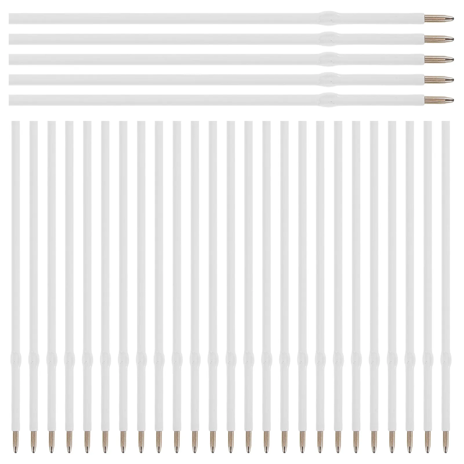 

200Pcs Black Ballpoint Pen Refills Universal Replacement for Retractable Pens Smooth Ink Flow Lightweight Plastic Office School