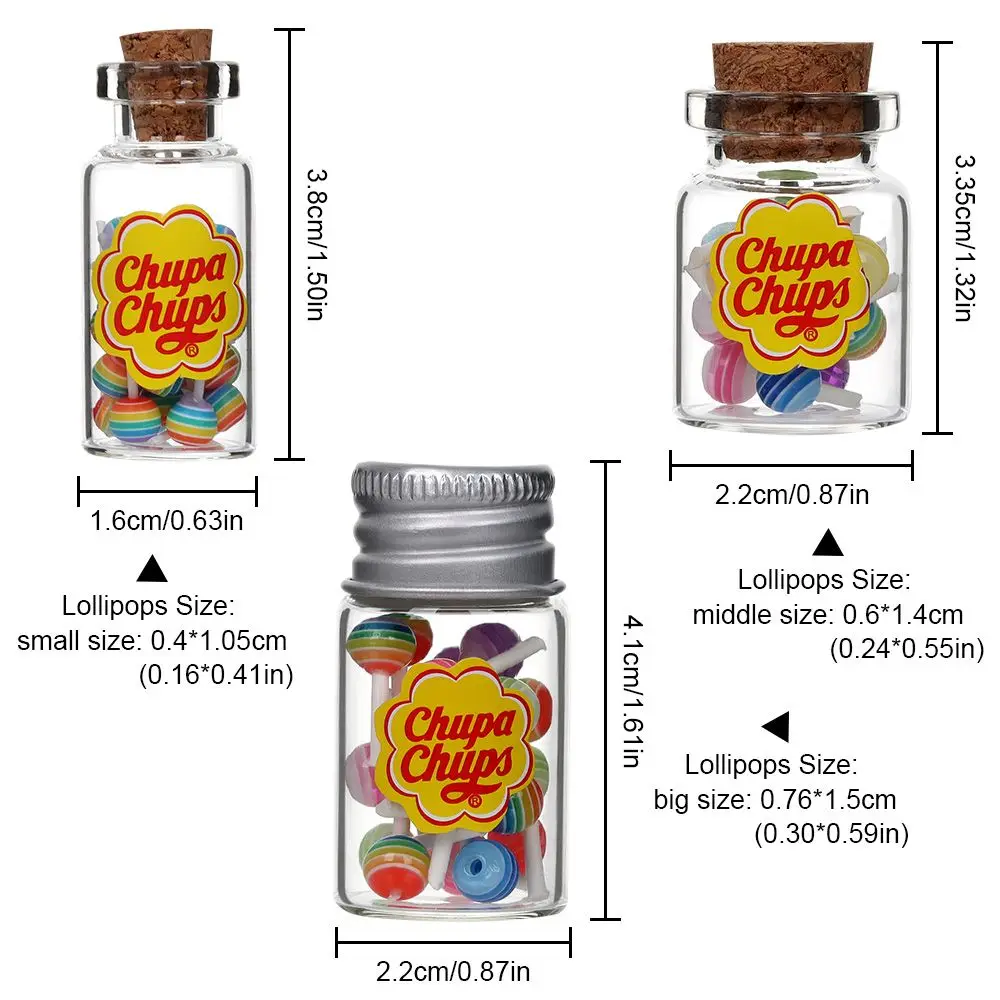 1/12 Scale Doll House DIY Accessories Kitchen Toys Lollipops With Jar Candy Box Simulation Sugar Dollhouse Miniature Food