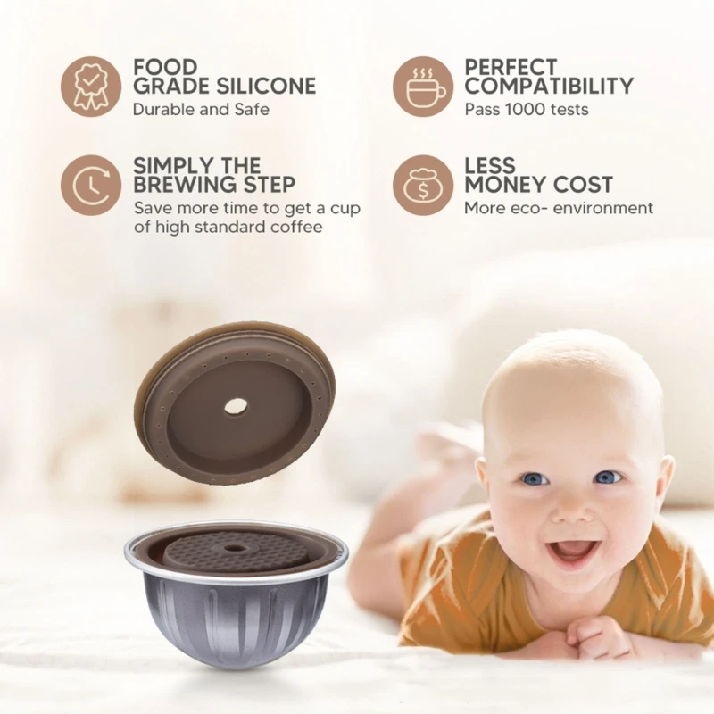 2PCS再利用可能なコーヒーカプセル空のポッドフィルターカップマシンコーヒー