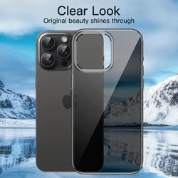 Transparent Black Silicone Case For iPhone 15 14 13 12 Mini 11 Pro Xs Max XR X 7 8 Plus SE 2020 2022 Ultra Thin Soft Back Cover