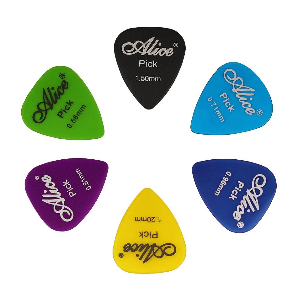 Alice 30/40/50Pcs a Set Clear and Matte Transparent Colorful PC Guitar Picks Assorted Thickness