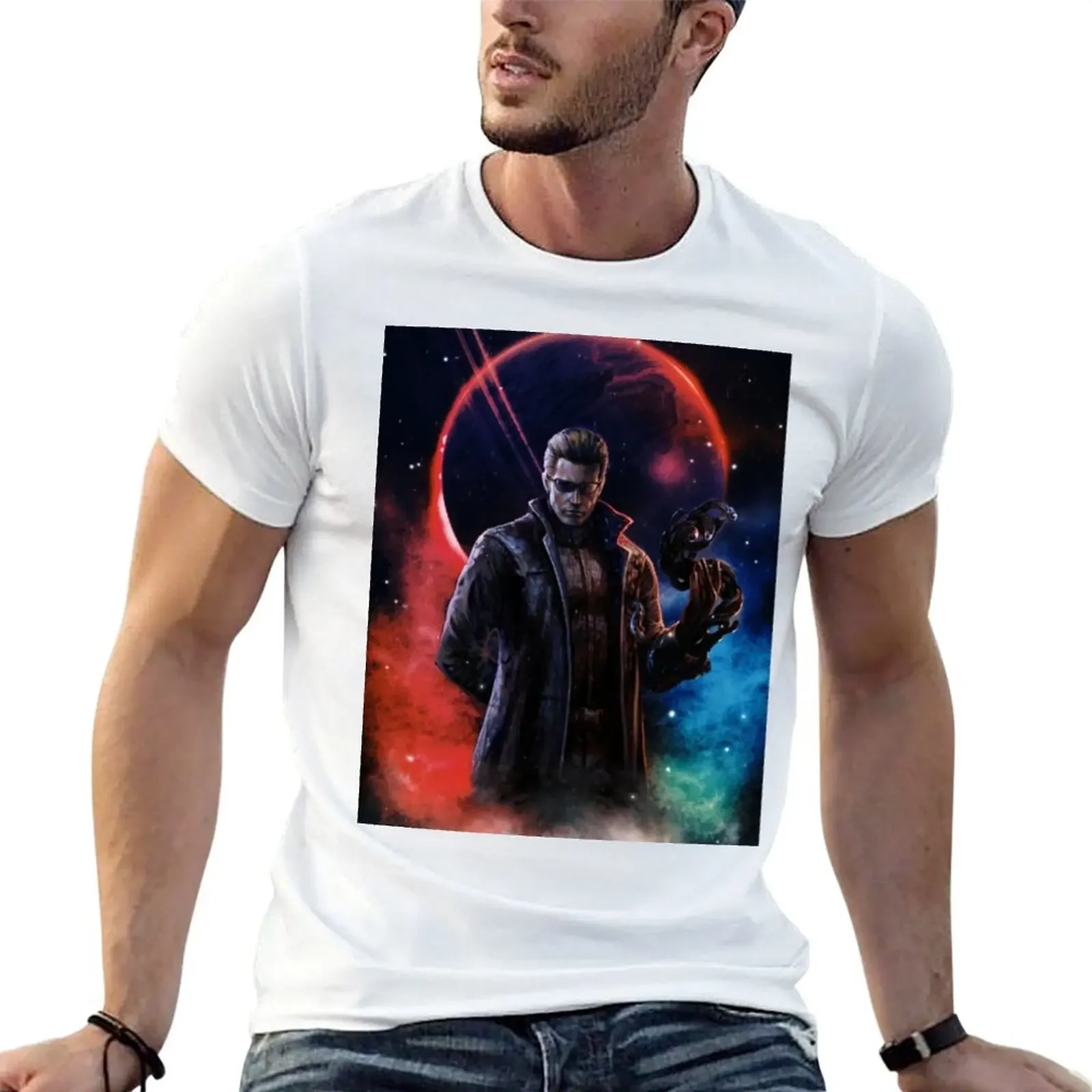 Space Odyssey Wesker T-Shirt vintage blue archive t shirt men