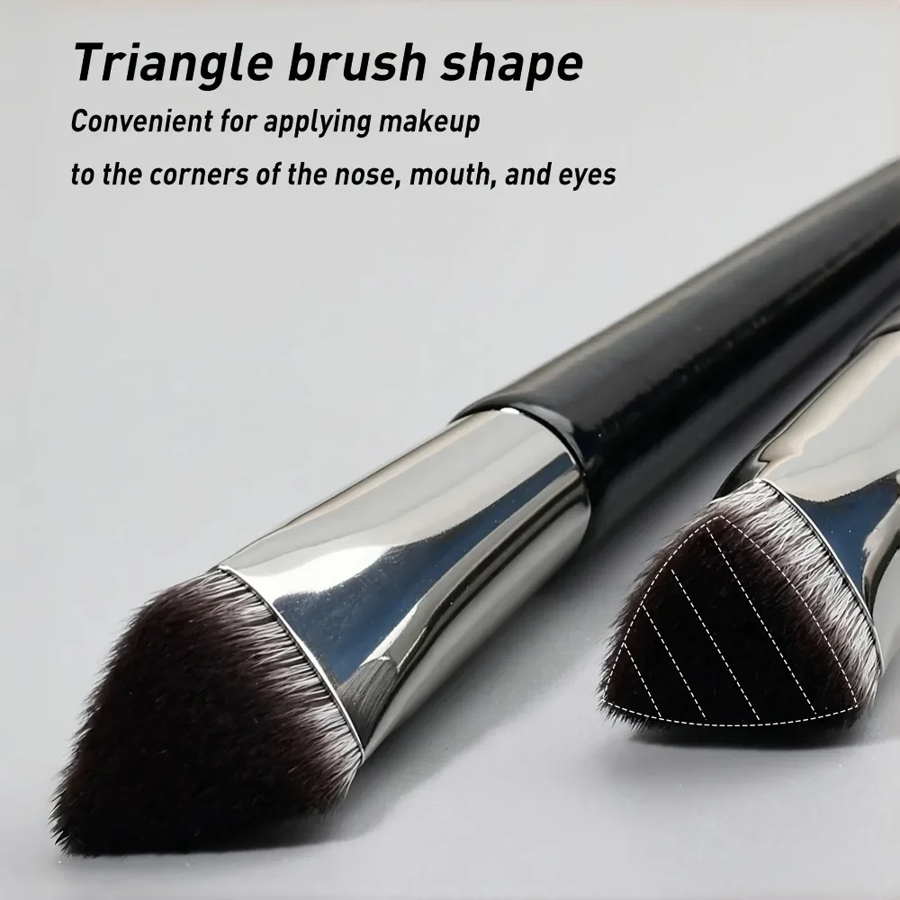 1 pieza ​ Brocha correctora sintética suave multiusos para crema BB debajo de los ojos, herramienta de maquillaje compacta de mezcla impecable ​