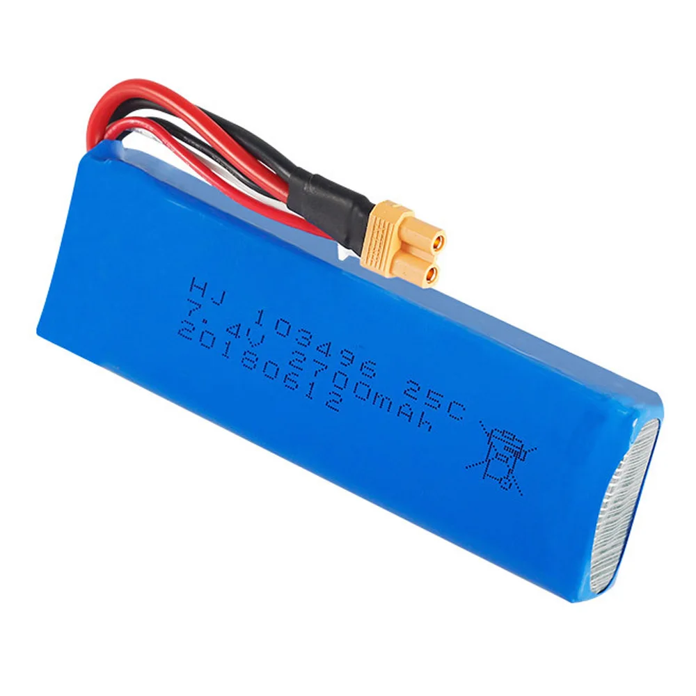 5PCS 7.4V 2700mAh Lipo Batteria per MJX Bugs 3 B3 RC Quadcopter Pezzi di Ricambio 7.4V 2S Ricaricabile ad alta capacità RC giocattoli Batteria