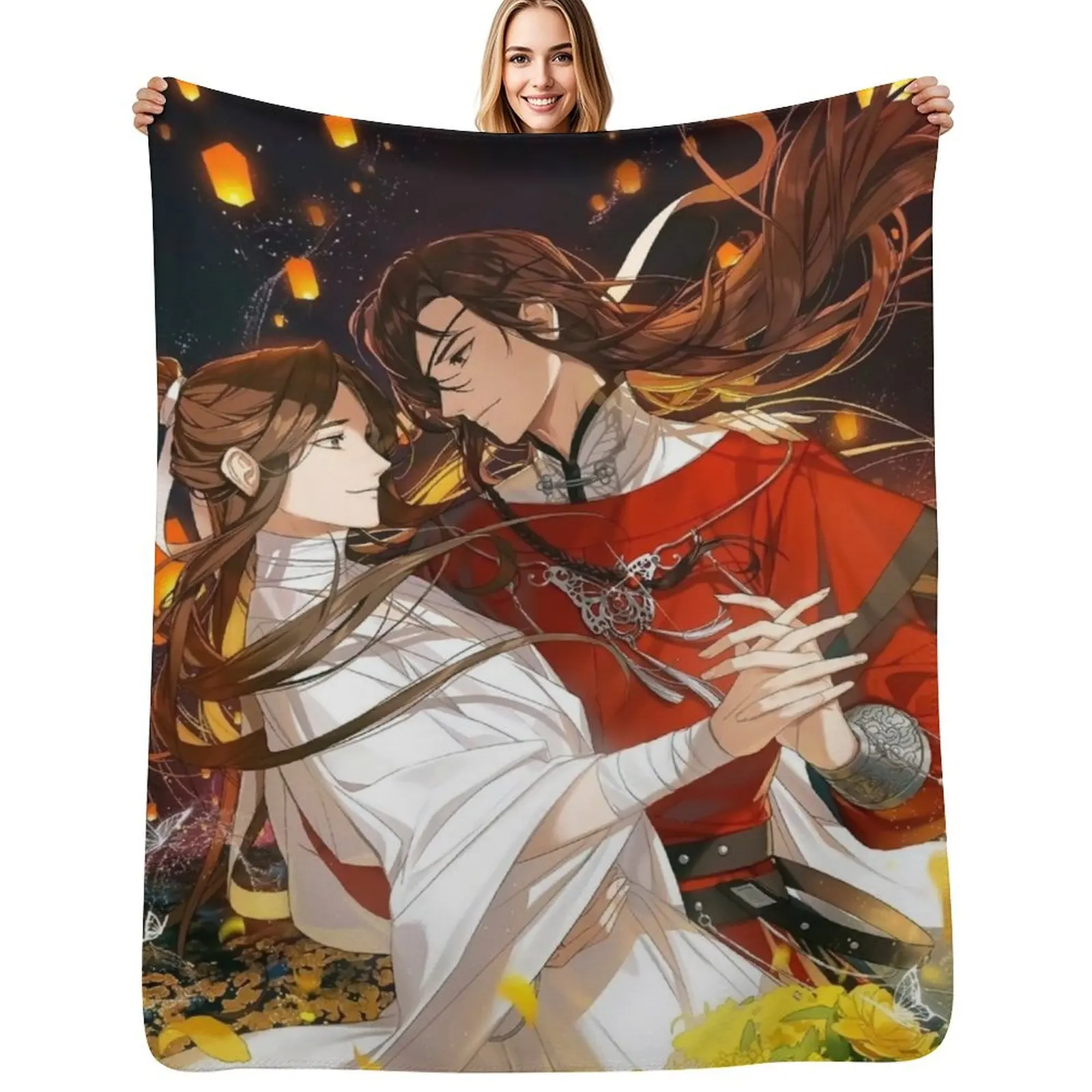 

Tian Guan ci fu Official Heaven's Blessing kiss Throw Blanket Kid'S Giant Sofa Single Blanket