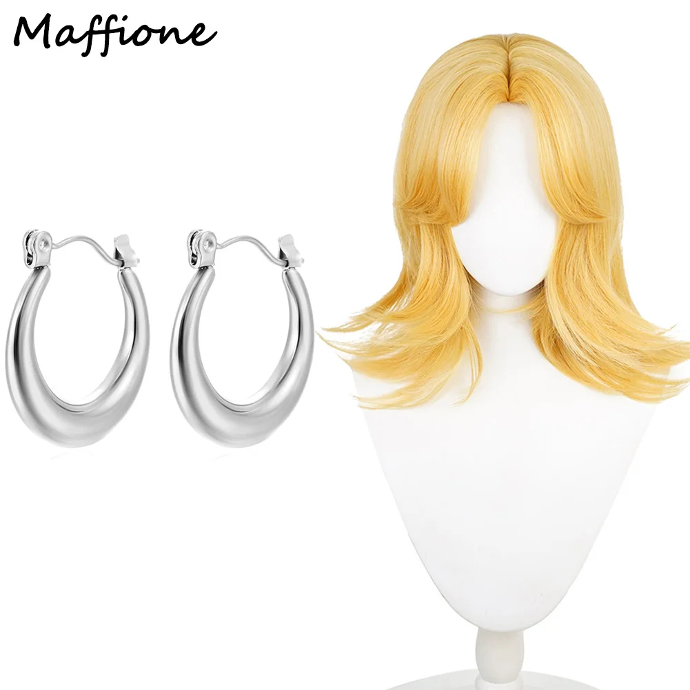 

Game Rivals Role Susan Storm Wigs Cosplay Earring Ear Pendants Costume Invisible Girl Wigs Women Hair Halloween Props Accessory