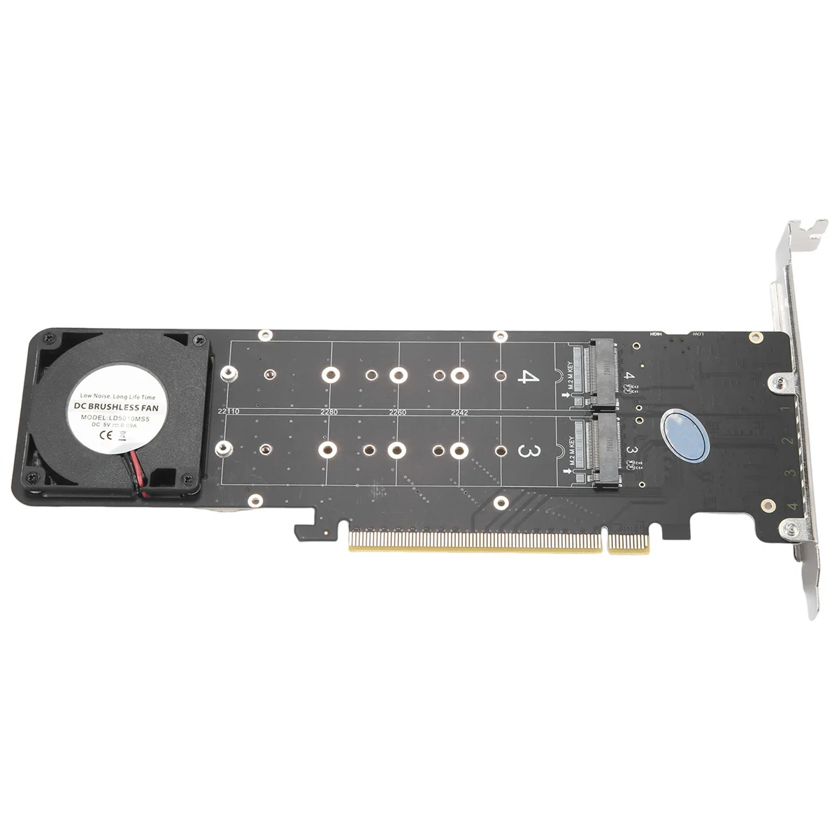 Karta adaptera PCIeX16 do M.2 M-Key NVMEx4SSD Adapter rozszerzeń macierzy Rozgałęźnik Karta serwera 2U