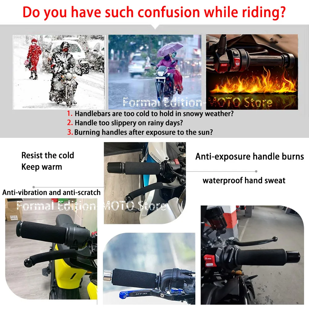 Sponge Grip for BMWS1000RR Motorcycle Handlebar Grips Anti Vibration for BMW S1000 S1000RR 2010-2018 2019 2020 2022 Accessories