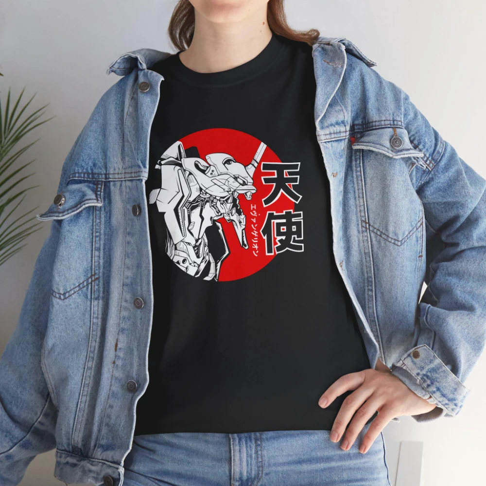 تي شيرت هدية نيون جينيسيس كوسبلاي عتيق، تي شيرت إيفا يونيت 00 فانميد، جرافيك أنيمي، شينجي، ري أيانامي، أسوكا، ميساتو #5