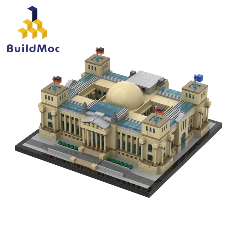 MOC Germany Conference Room Reichstag - Berlin Building Blocks Kits Meeting House Bricks Building Blocks Toy for Children Gifts