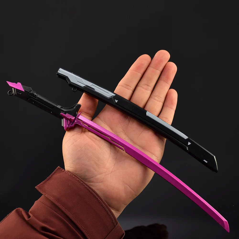 30cm New VALORANT Game Figure Peripheral Metal Model Craftsmanship with Sword Sheath Props Desktop Decorate Ornaments Gifts Toys