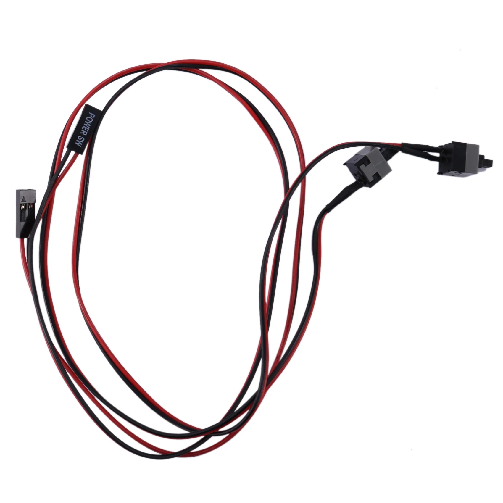 A76K 2 Pack 2 Pin SW PC Power Cable on/off Push Button ATX Computer Switch Wire 45cm