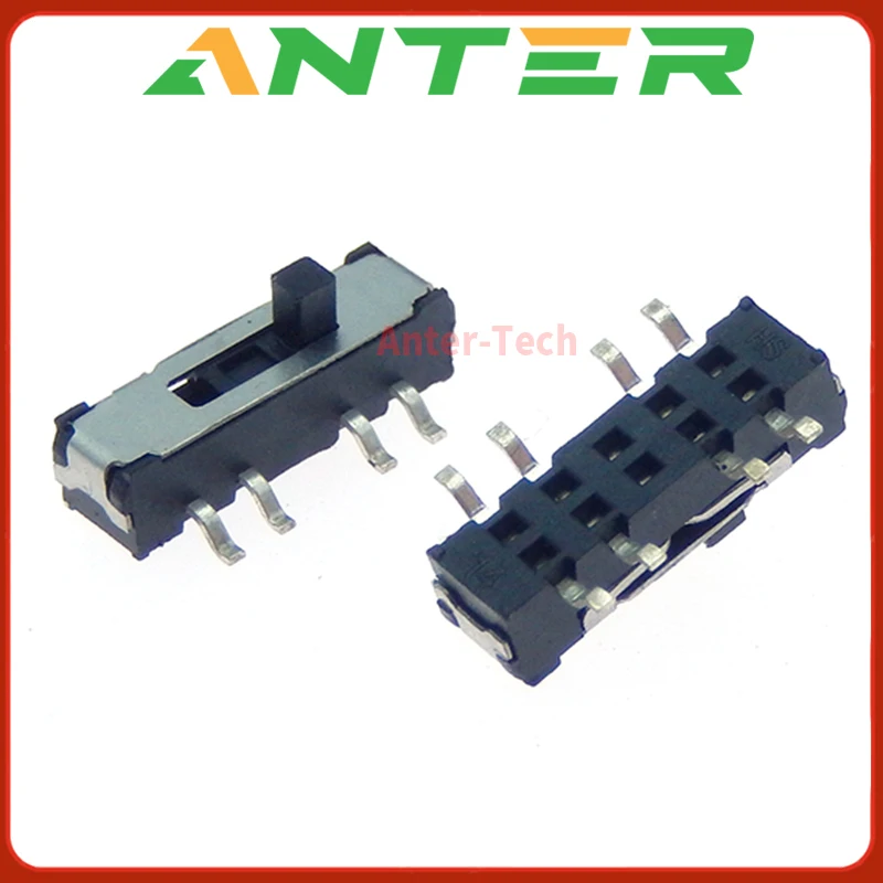 

10 шт. 8 контактов 8 контактов мини-переключатель слайдов 3 позиции микро слайд переключатель концевой переключатель черный