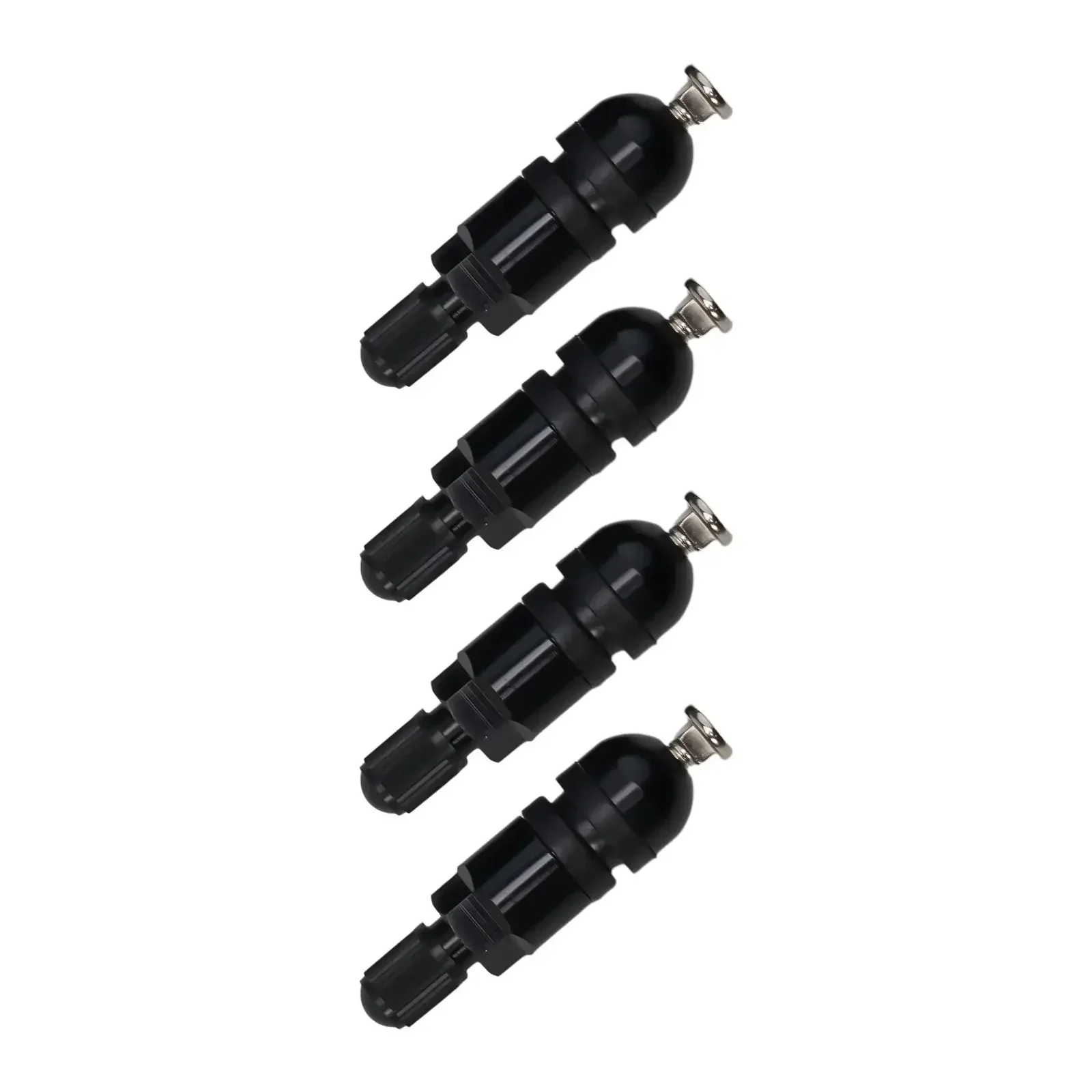 4pcs  TPMS Tire Pressure Sensor Valve Stem Repair Kit  For BMW 5 Series Black  High Quality Tire Pressure Monitor Durable