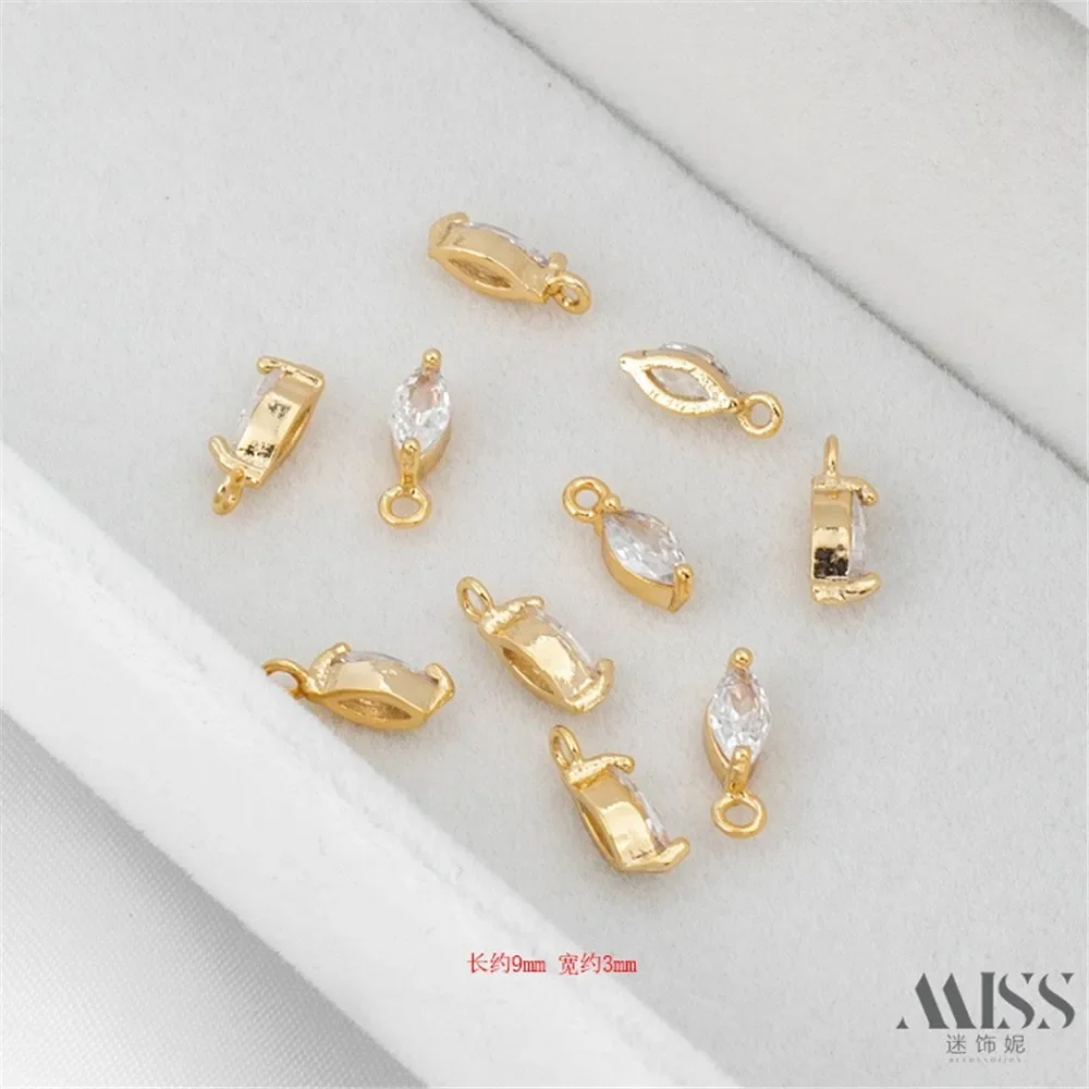 14K الذهب مطعمة الزركون الحصان العين قلادة DIY بها بنفسك اكسسوارات اللون الاحتفاظ قلادة اليدوية سوار إكسسوارات عقد المواد
