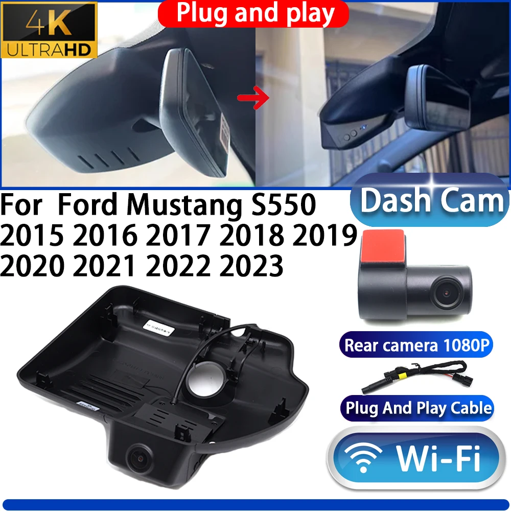 

for Ford Mustang S550 2015 2016 2017 2018 2019 2020 2021 2022 2023 Dash Cam Camera DVR night vision Plug And Play Video Recorder