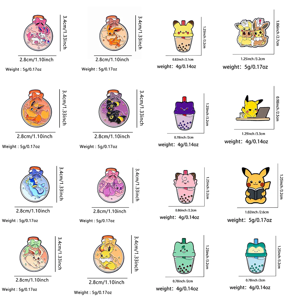 

Cute Japanese Anime Character Brooch Pin Kawaii Bottle Bow Badge Daily Fashion Accessory Gift for Friends & Kids