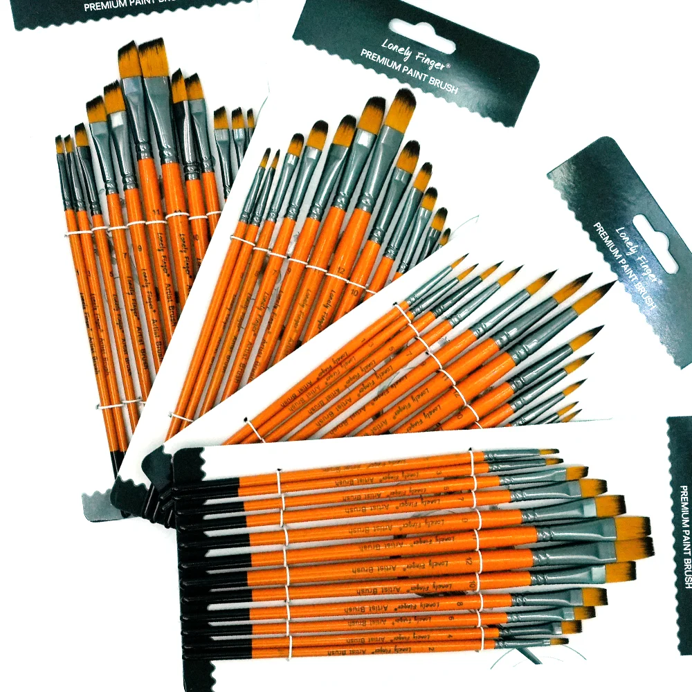 Face Art Paint Brushes Set, Nylon Professional Paint Brushes for Watercolor, Oil Painting, Acrylic, Face Body Nail Art, C