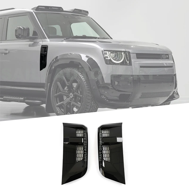 Auto Parts Black Bug Screen Cover Exterior Conversion Kit Gloss Black Fender Intake For Land Rover Defender 90 110 2020-2022