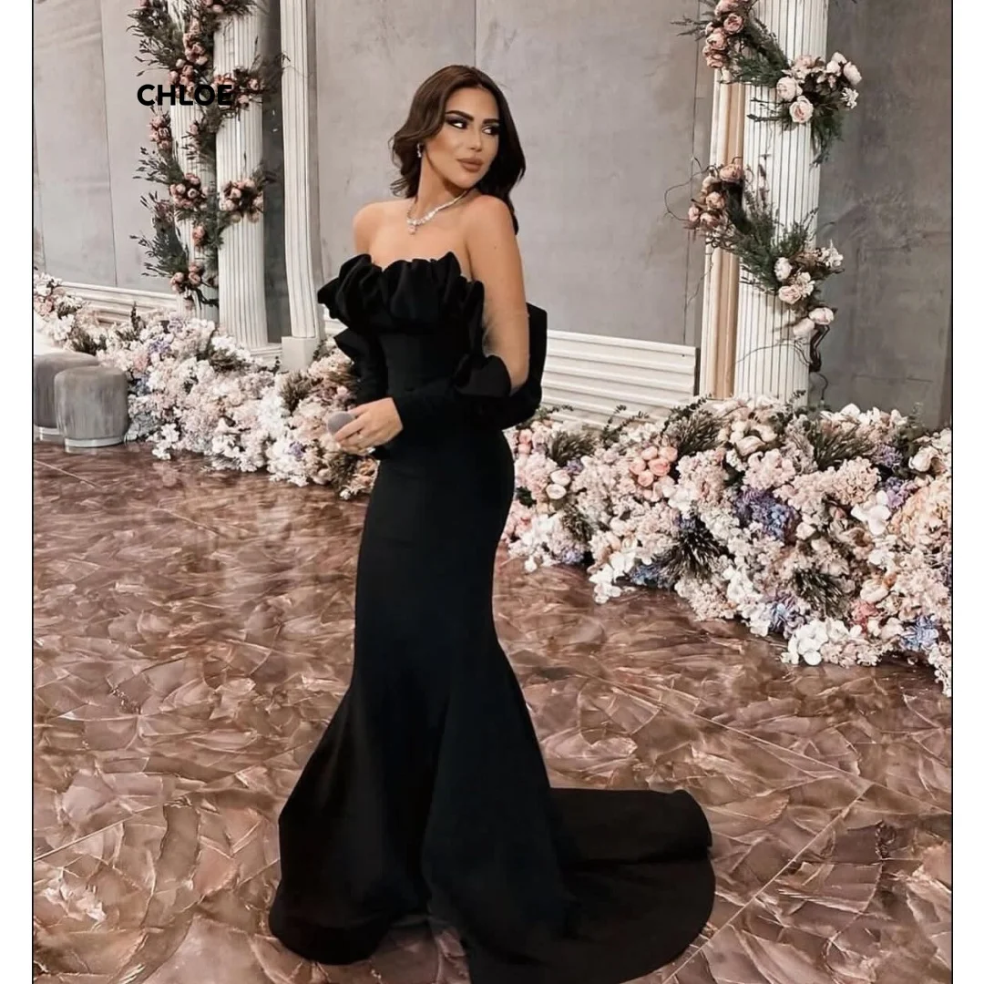 

Line A Robe De Cocktail Femme Off-shoulder Gala Dresses Elegant Evening Party Dresses Luxury 2025 Custom Made Long Sleeves Prom