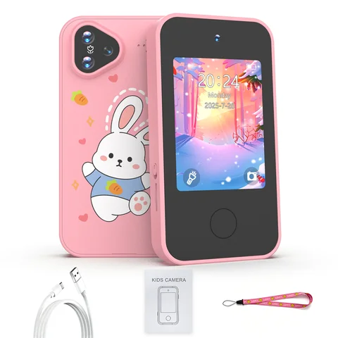 Kids Smart Phone Toy Dual Camera 1080P HD Educational Game Music Player Safe Mode Early Learning Toy Birthday Gift For Boys Girl