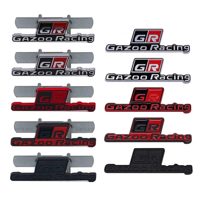 

Metal Car Body GR Sport Gazoo Racing Logo Decals Grille Badge Trunk Emblems Stickers for Toyota Yaris Hilux Rav4 Supra Camry CHR