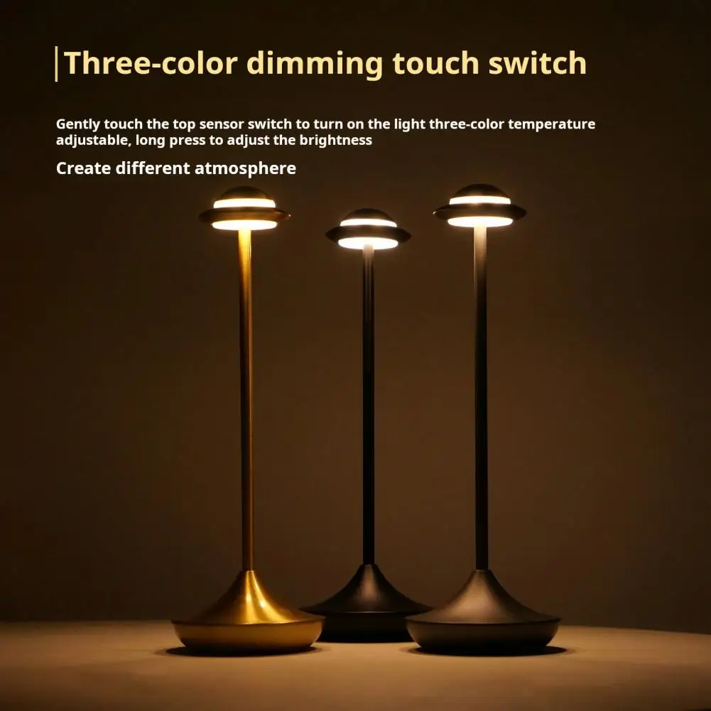 

Touch Control Desk Lamp Wireless Rechargeable Metal Table Lamp for Restaurants Bars Touch Control Dimmable Led Desk for Kitchen