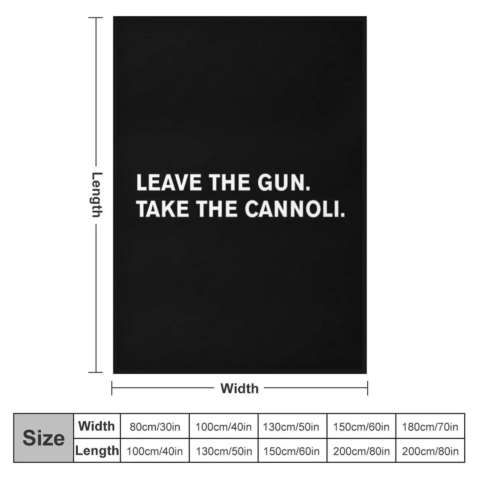 Leave the gun. Take the cannoli Throw Blanket warm for winter Single Blankets