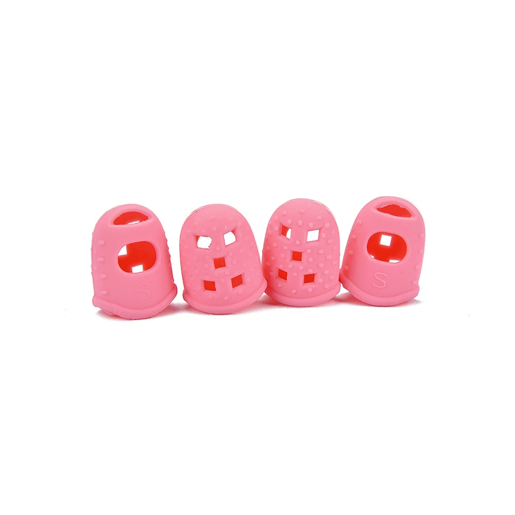 

4Pcs Finger Caps Silicone Guitar Fingertip Protectors Reusable Pain Relief for Beginners Adults Kids Playing Guitar Ukulele