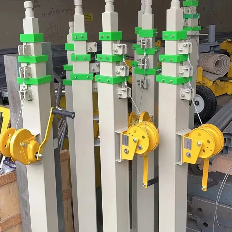 Hand cranked mechanical lifting mast manufacturer monitoring pole FOR 4.5 meters, 6 meters, 7 meters, 9 meters