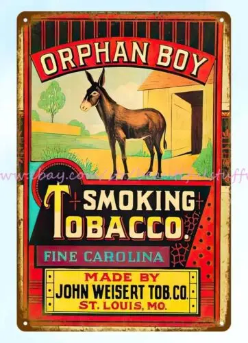 buy home accessories Tobacco ORPHAN BOY MUTE cigarette smoke metal tin sign