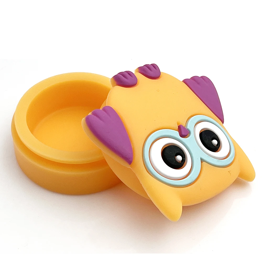 Silicone Wax Jar Owl Style 11ML Nonstick Silicone Container Non-stick Oil Herb Storage Box