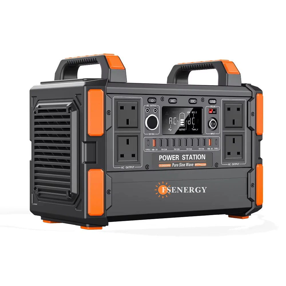 Portable 1000W/1200W Solar Panel Power Station MPPT Rechargeable Energy Generator Outdoor Camping Emergency Supply Car