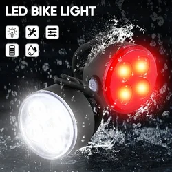 Bicycle Front and Rear Lights USB Recharbeable Bike Lamp Waterproof Headlight Taillight Lighting Set Bike Front/Back/Set Lantern