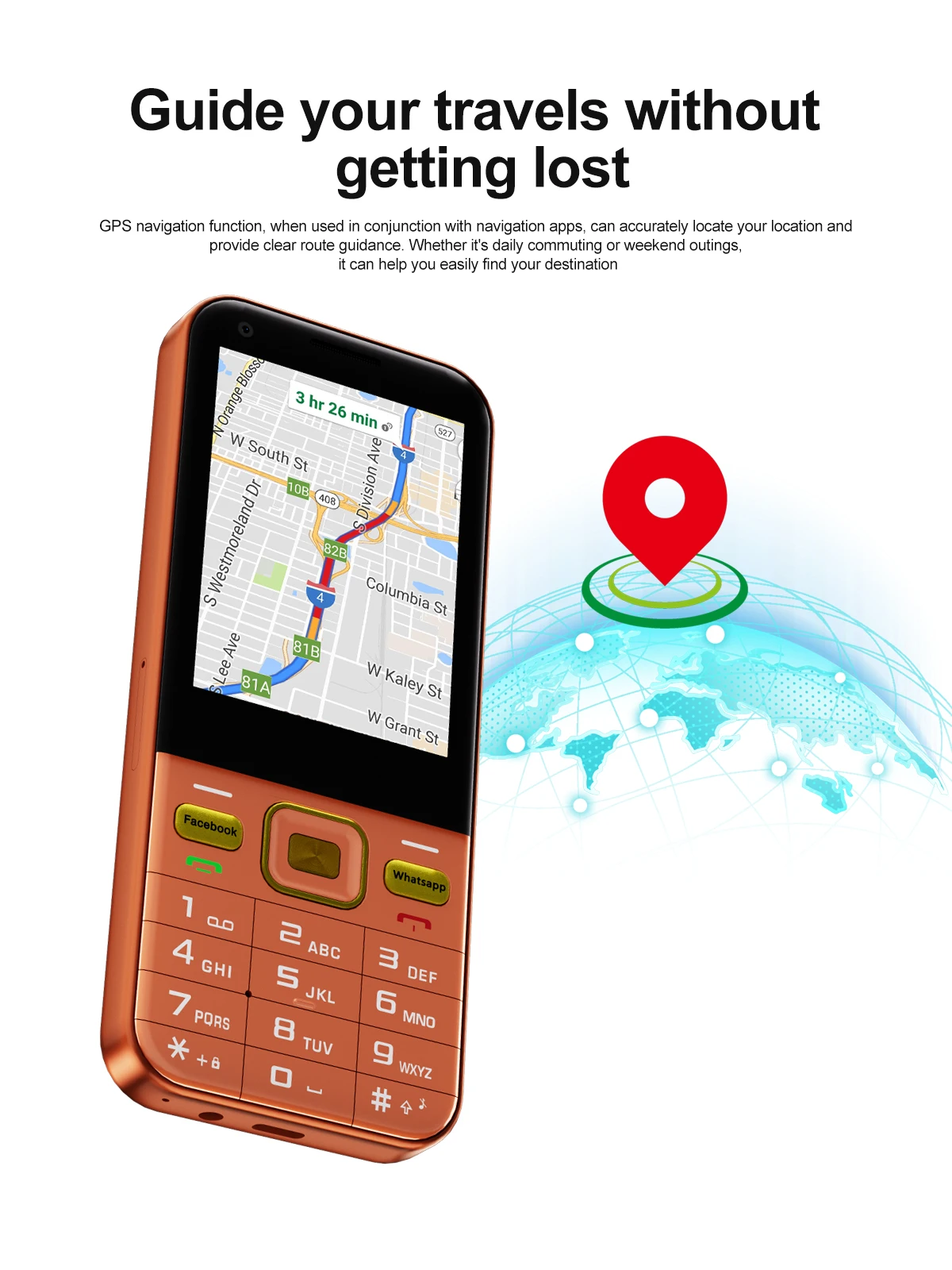 SERVO F7 Ultra 4G LTE Android Touch Screen Button Phone 2.8 Inch 2GB 16GB Dual SIM Camera FM Radio Play Store WiFi Backup Phone