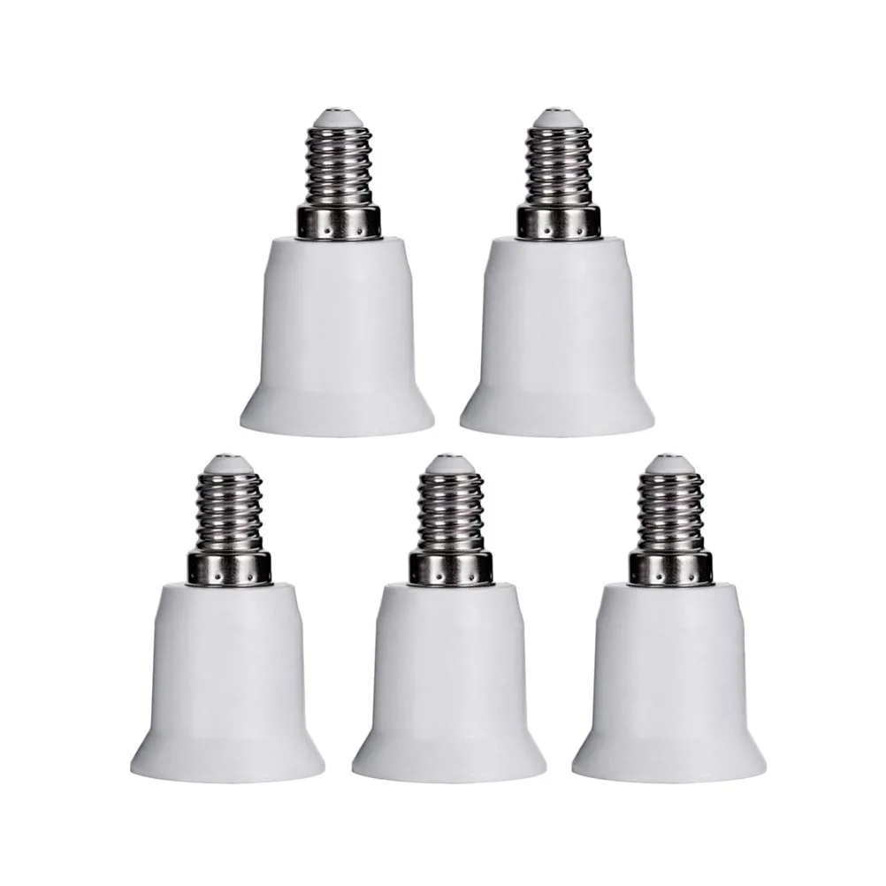 

5pcs E14 to E27 LED Light Bulb Socket Adapter Durable Material 220V 230V Simple Practical Long Service Life