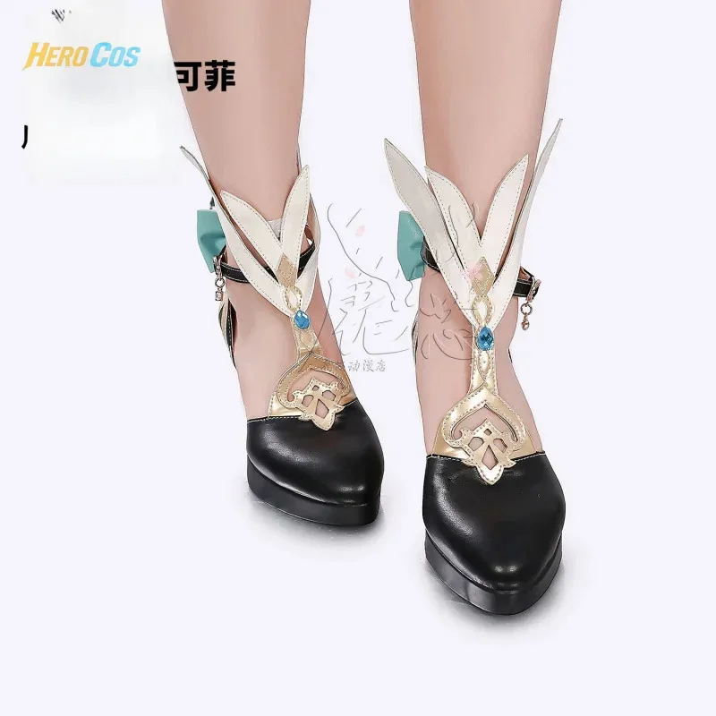 

asdh8@Genshin Impact Escoffier Cosplay Shoes Anime Character Prop Halloween Carnival Party HERO CosCOSda@