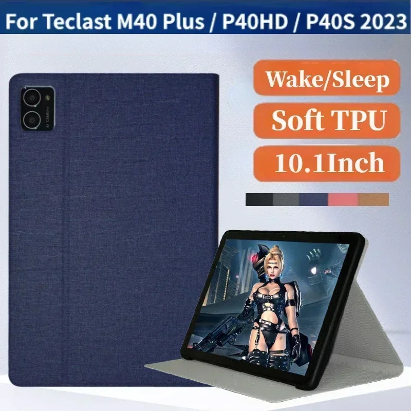 

Новинка 2023 года для Teclast P40HD P40S планшета 10,1 дюйма M40 Plus, чехол из искусственной кожи с функцией автоматического пробуждения, откидной чехол-подставка